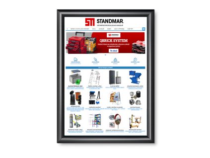 Plakátový rám, A3, černý lak, ostré rohy