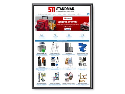 Plakátový rám, A1, černý lak, ostré rohy