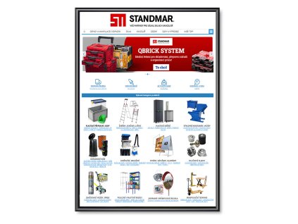 Plakátový rám, A0, černý lak, ostré rohy