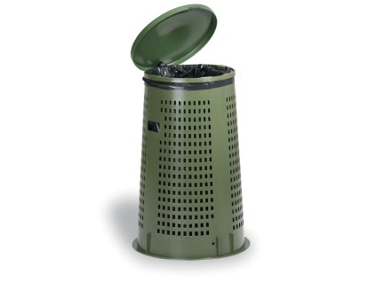Odpadkový koš plastový 120l - zelený robustní