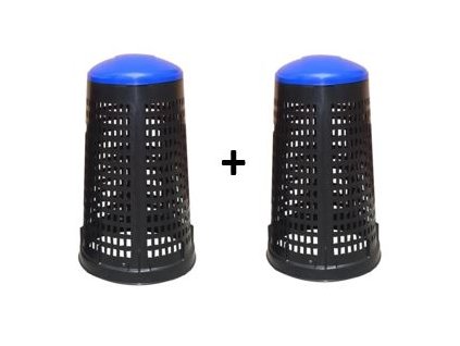 Akce 1+1 – Dva plastove odpadkove kose 120 l s modrym vikem