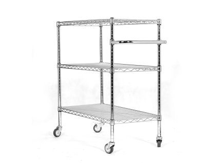 Dílenský a cateringový vozík, rovné police, 36 x 92 x 100 cm, max 300 kg, 3 pol.