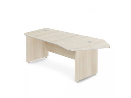 Rohový stůl TopOffice Premium 227,1 x 109,6 cm, pravý, akát světlý