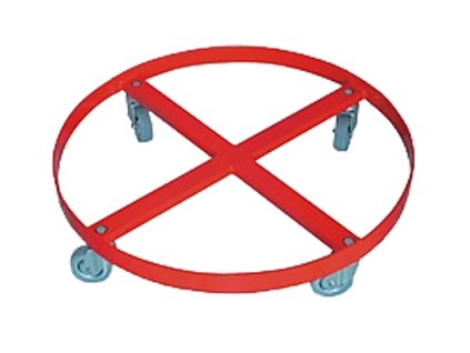 Podvozek pod sud 200 litrů - průměr 63 cm, červený