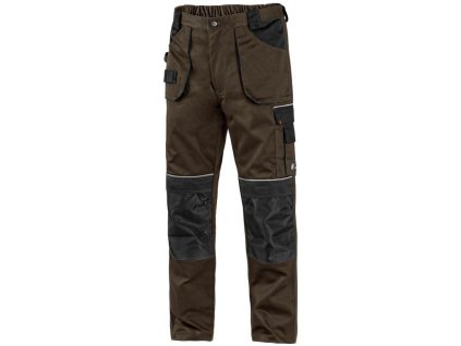 Kalhoty CXS ORION TEODOR, pánské, hnědo-černé (Velikost 48)