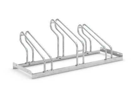 Stojan na kola jednostranný, 3 parkovací místa