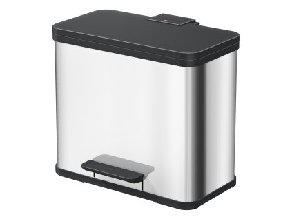 Odpadkový koš Hailo na tříděný odpad 3 × 9 litrů, nerez