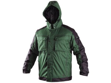 Bunda CXS IRVINE, zimní, pánská, zeleno-černá (Velikost S)