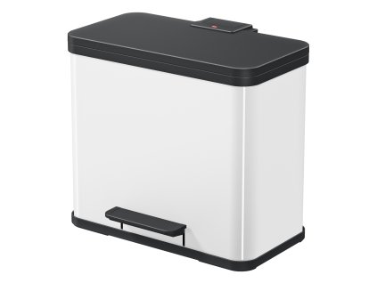 Odpadkový koš Hailo na tříděný odpad 3 × 9 litrů, bílý lak