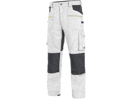 Kalhoty CXS STRETCH, pánské, bílo - šedé (Velikost 46)