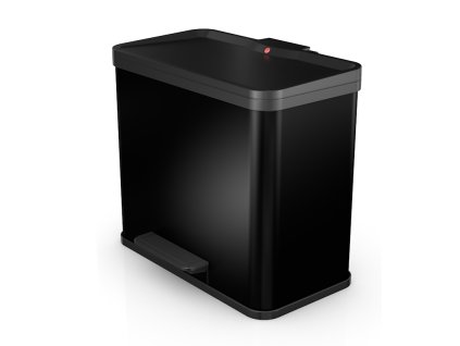 Odpadkový koš Hailo na tříděný odpad 17 + 9 litrů, černý lak