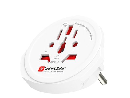 SKROSS cestovní adaptér Europe pro cizince v ČR, typ E/F