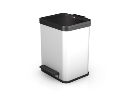Odpadkový koš Hailo nášlapný 17 litrů, bílý lak