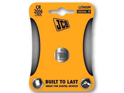 JCB knoflíková lithiová baterie CR2016, blistr 1 ks