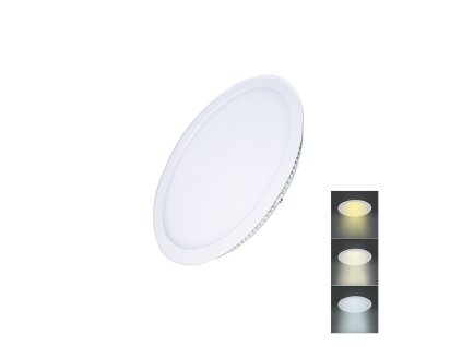 Solight LED mini panel CCT, podhledový, 6W, 450lm, 3000K, 4000K, 6000K, kulatý