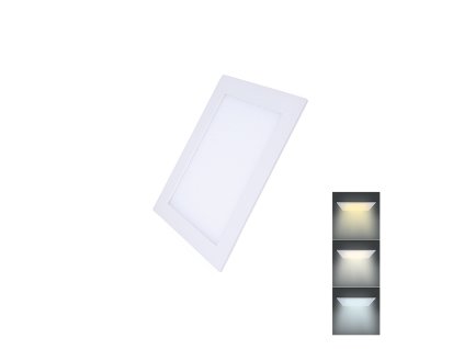 Solight LED mini panel CCT, podhledový, 6W, 450lm, 3000K, 4000K, 6000K, čtvercový