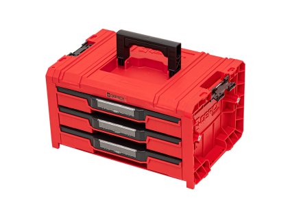 Box na nářadí QBRICK SYSTEM PRO Drawer 3 Toolbox 2.0 Expert RED Ultra HD - 45,0 x 31,0 x 24,4 cm