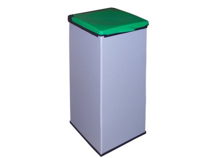 Plastový Economy koš na třídění, 90 l - zelené víko