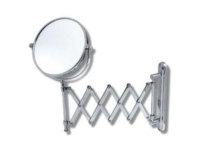 Kosmetické zrcátko vytahovací , průměr 150mm, zvětšení 2x