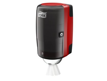 Zásobník na papírové ručníky v mini roli TORK červeno-černá M1