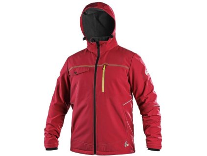 Bunda CXS STRETCH, pánská, softshell, červená (Velikost S)