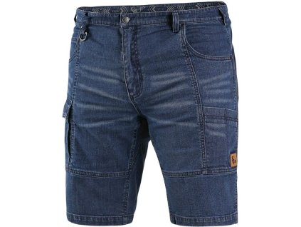 Kraťasy jeans CXS MURET, pánské, modro-černé (Velikost 46)