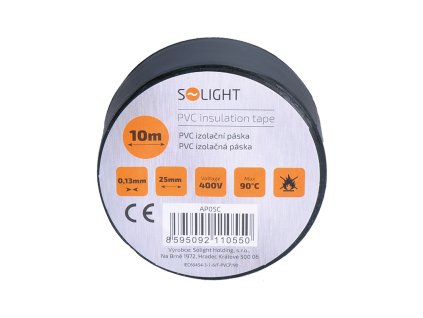 Solight izolační páska, 25mm x 0,13mm x 10m, černá