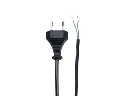 Solight flexo šňůra, 2x 0,75mm2, černá, plochá, 2m
