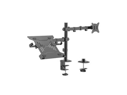 drzak monitoru brateck ldt66 c024ml jedno kloubove rameno jeden drzak laptopu vedle sebe na tycovem drzaku img brldt66c024ml 5 fd 99