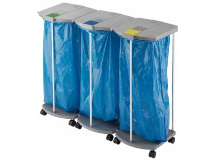 Mobilní stojan na pytle Profi 3 × 120 l třídění odpadu