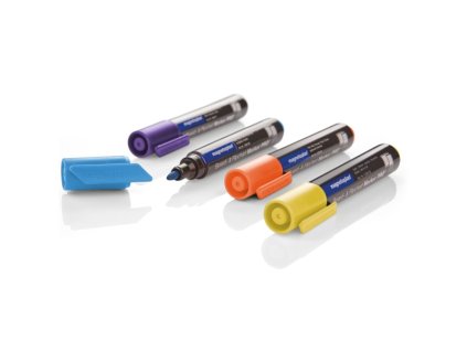 Magnetoplan popisovač PRO barvy sada, světle modrá, fialová, žlutá, oranžová