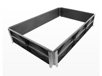 Plastová paletová ohrádka 4 panty, 121 x 81 x 20,5 cm