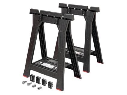 Plastové pracovní kozy QBRICK SYSTEM Sawhorse - plus konektory  - bal. 2 ks