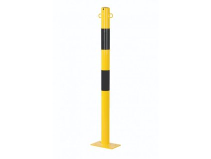 Bariérový sloupek s oky Dancop, průměr 60 mm, žlutá-černá