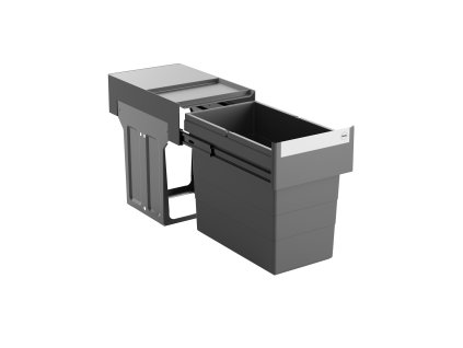 Vestavný odpadkový koš Hailo AS Tandem 28, tmavě šedý