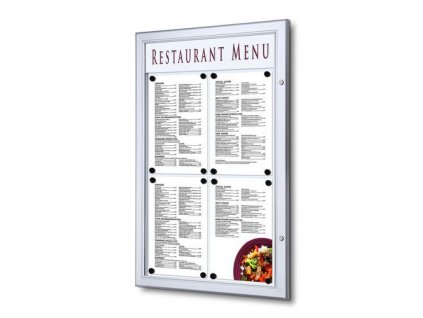 Magnetická vitrína Menu, jednokřídlá, 4 x A4