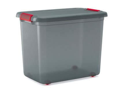 Plastový úložný box K-Latch XXL, objem 69l, 59 x 39 x 45 (výška) cm, šedý