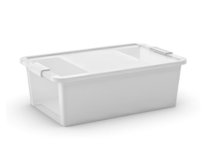 Plastový úložný box BI, objem 26l, 55 x 35 x 19 (výška) cm, bílý