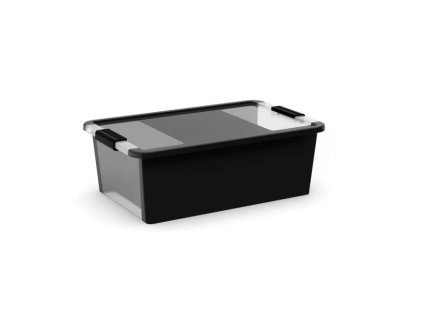 Plastový úložný box BI, objem 26l, 55 x 35 x 19 (výška) cm, černý