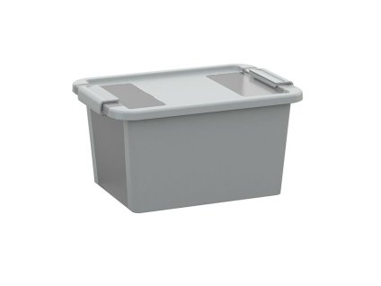 Plastový úložný box BI, objem 11l, 36,5 x 26 x 19 (výška) cm, šedý
