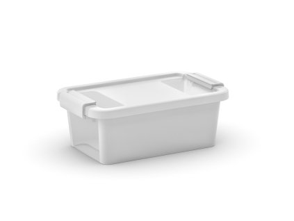 Plastový úložný box BI, objem 3l, 26,5 x 16 x 10 (výška) cm, bílý