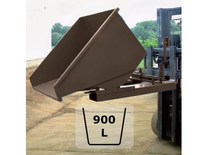 Výklopný kontejner (přepravník) 900 litrů, var. základní, hnědá