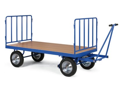 Ruční plošinový vůz, 2 ohrádky, 600 kg