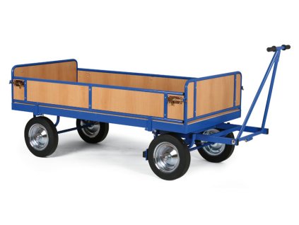 Ruční plošinový vůz, 4 boční stěny, 1500 kg
