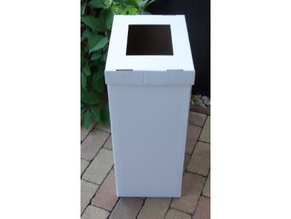 Kartonový eko koš na třídění, 52 l - papír