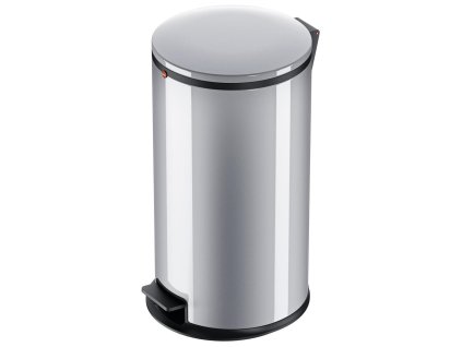 Nášlapný koš Hailo Pure L, 25 litrů, stříbrný lak