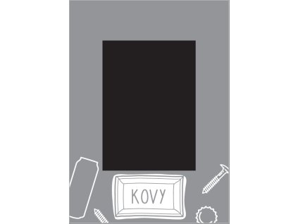 Samolepka třídění odpadu - víko - kovy