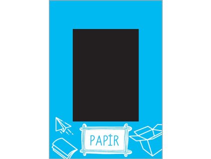 Samolepka třídění odpadu - víko - papír