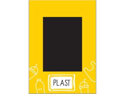 Samolepka třídění odpadu - víko - plasty