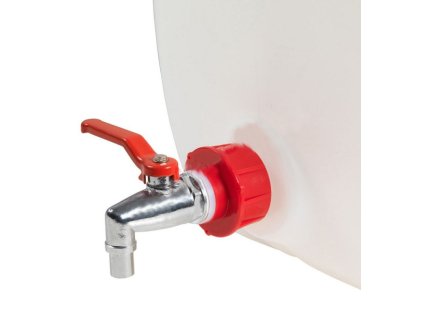 Výpustný kohoutek pozinkovaný, červená páčka